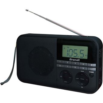 Radio portable FM/MW/LW/SW Brandt BR-800 Noir
