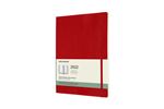 Agenda semainier Moleskine Très grand format Couverture souple 2022 Rouge Ecarlate