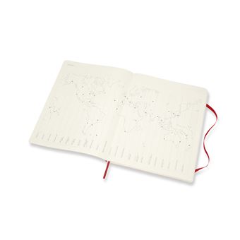 Agenda semainier Moleskine Très grand format Couverture souple 2022 Rouge Ecarlate