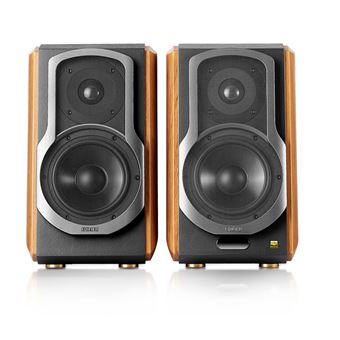 Edifier S1000MKII - Haut-parleurs - étagère - sans fil - Bluetooth - 60 Watt - 2 voies - noir, bois