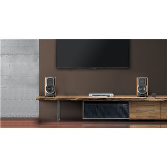 Edifier S1000MKII - Haut-parleurs - étagère - sans fil - Bluetooth - 60 Watt - 2 voies - noir, bois