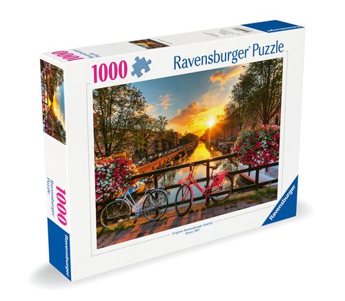 Puzzle 1000 pièces : Vélos à Amsterdam Ravensburger France - vue 5