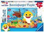 Puzzle enfant Ravensburger Baby Shark Explore l'océan 2x12 pièces