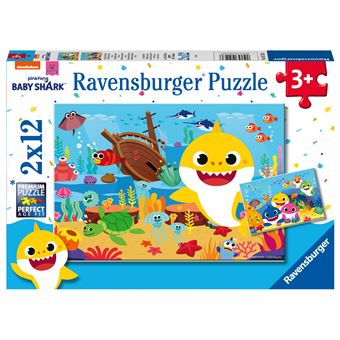 Puzzle enfant Ravensburger Baby Shark Explore l'océan 2x12 pièces