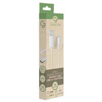 Câble charge et data Greenjoy 1m Blanc pour iPhone