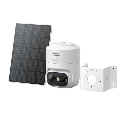 Caméra de surveillance connectée Eufy C36 extérieure Blanc avec panneau solaire