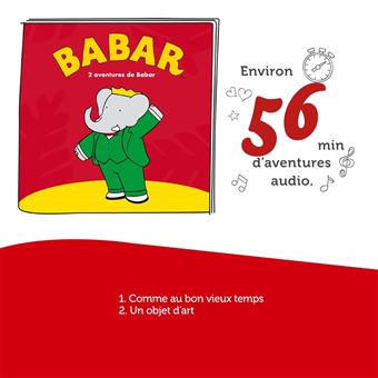 Figurine Tonies Babar pour Conteuse Toniebox Collection Se divertir