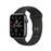 Apple Watch SE GPS, 44 mm kast van spacegrijs aluminium met zwarte sportband_0