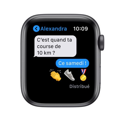 Apple Watch SE GPS 44mm bo tier aluminium gris sid ral avec