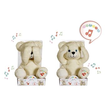 Peluche Gipsy Ourson Coucou 25 cm Blanc - 1
