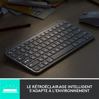 Logitech MX Keys Advanced Clavier sans Fil Rétroéclairé, Bluetooth, Saisie  Tactile Réactive, Rétroéclairage, USB-C, PC/Mac/Portable