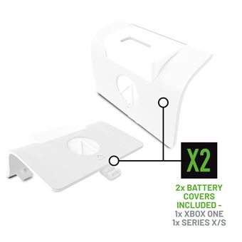 Pack Bloc Batterie Play Just For Games Stealth SX-C6 X Blanc + Charge avec câble tressé premium Blanc et Vert pour Xbox