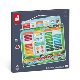 Jeu éducatif Janod Calendrier Magnetique Version Française - 1