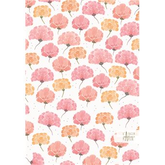 Carnet Pictura A6 Fleurs Rose Orange