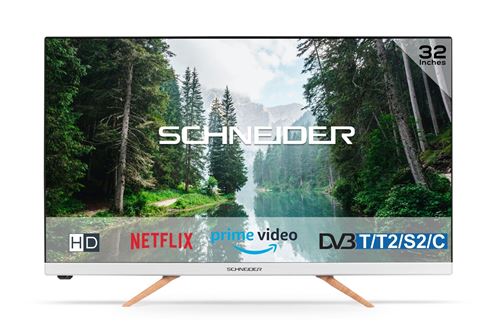 TV Schneider SC-32S1FJORD 32 HD Smart TV Blanc et noir 2022