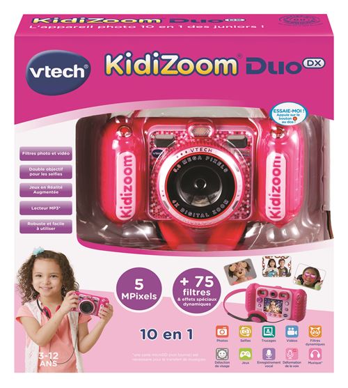 Vtech Kidizoom Duo DX Camera Roze - [ Artikel bestemd voor de Franse markt (niet verkrijgbaar in het Nederlands)]