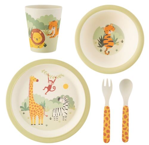Set de vaisselle Sass & Belle en bambou Savannah Safari