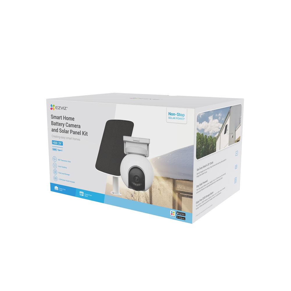 Bundle EZVIZ HB8 + Pannello Solare – Telecamera Di Sicurezza Con Energia Pulita