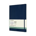 Agenda-carnet 2021 semainier Moleskine Souple très grand format Bleu