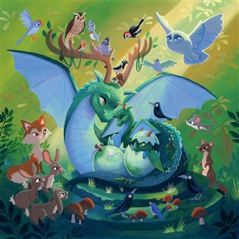 Puzzle enfant 3x49 pièces Ravensburger Licorne dragon et fée