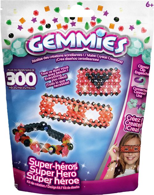 Kit créatif 300 pièces Asmokids Gemmies Super-héros