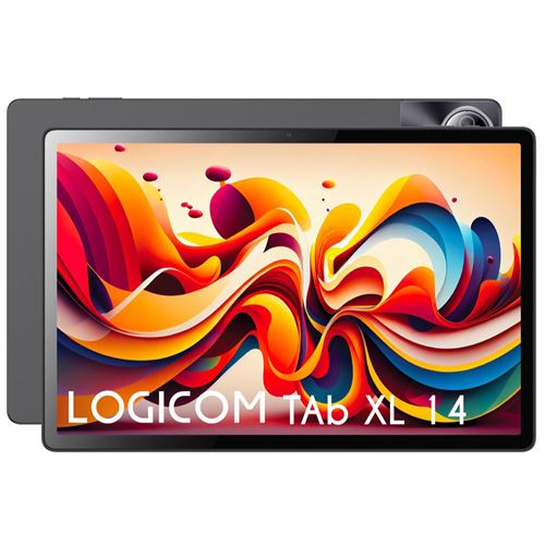 Tablette Tactile Logicom Tab XXL 14 14" 128 Go Gris + Folio