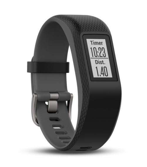 Bracelet de sport Garmin Vivosport Taille L Noir et gris anthracite avec GPS et cardio poignet