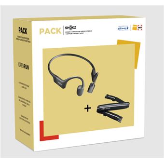 Pack Shokz Draadloze Bluetooth Hoofdtelefoon OpenRun Zwart + Sportriem - 1