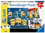 Puzzles 3 x 49 pièces Ravensburger Drôles de Minions 2