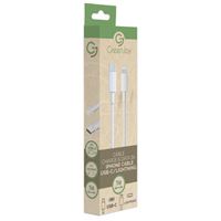 Câble charge et data Greenjoy Type C Lightning 3A 1m Blanc