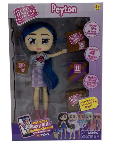 Poupée Boxy Girls Saison 3 Peyton avec 4 colis shopping