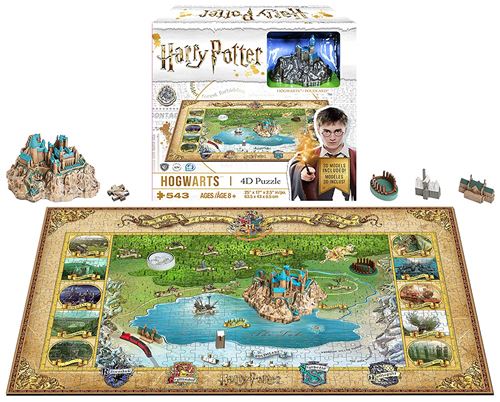 Puzzle de 543 pièces 4D Cityscape Mini Poudlard
