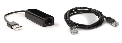 Adaptateur BigBen USB 2.0 Mâle vers Ethernet RJ45 Femelle + Câble Ethernet RJ45 1 m Noir