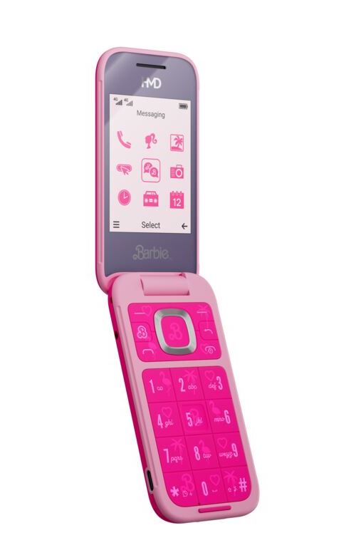Téléphone portable basique HMD Barbie Phone TA-1681 DS ATBENL 2,8 128 Mo Rose