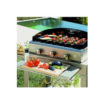 Plancha gaz Le Marquier Exclusive Amalia 360 Inox 6900 W Noir et Argent