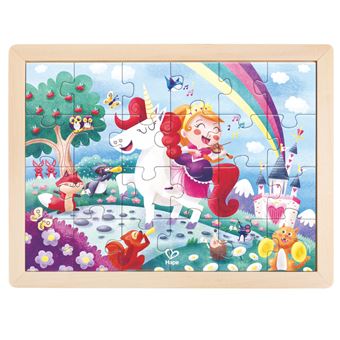 Hape Eenhoorn 2 in 1 Puzzel 24 stukjes - 1