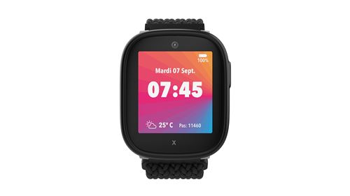Montre connectée pour enfants Xplora X6 Play Noir avec bracelet tressé Noir + Nano SIM incluse