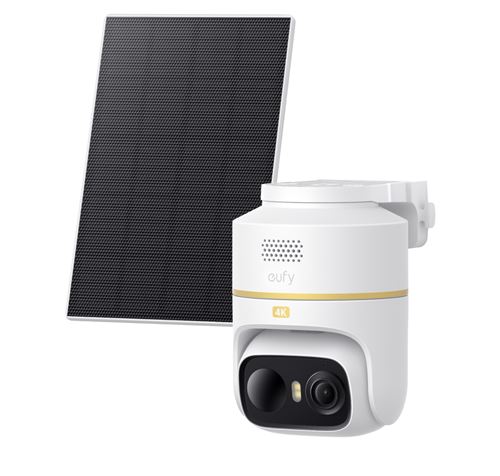 Caméra de surveillance extérieure Eufy C37 Blanc avec panneau solaire