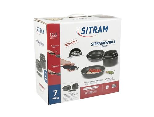 SITRAM 715093 - Batterie de cuisine 10 pièces en Aluminium pressé