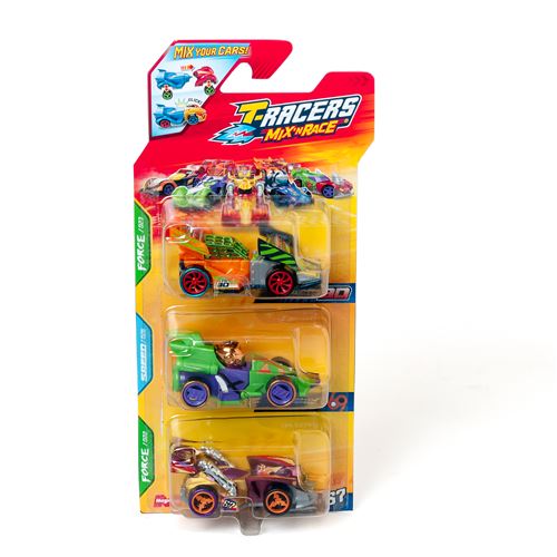 Pack 3 Voitures T-Racers Modèle aléatoire - T Racers