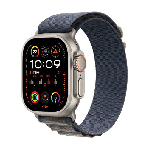 Apple Watch Ultra 2 GPS + Cellular Boîtier en Titane de 49 mm avec Boucle Alpine Bleu Petit