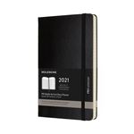 Agenda 2021 semainier Moleskine Verticale Pro Rigide grand format Noir