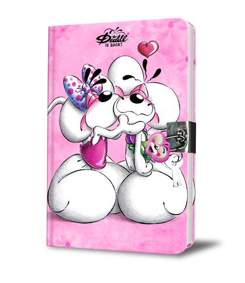 Journal secret Diddl et ses amis avec cadenas cœur