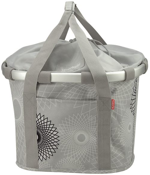 KlickFix Bikebasket Mand Kristal lichtgrijs