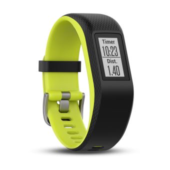 Bracelet de sport Garmin Vivosport Taille L Noir et citron vert avec GPS et cardio poignet - 1
