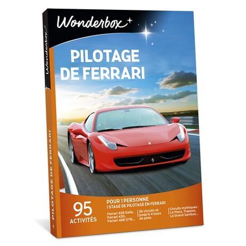 Coffret cadeau Wonderbox Pilotage de Ferrari