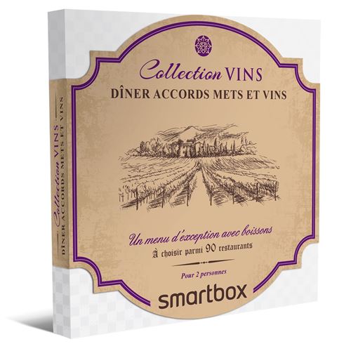 Coffret cadeau SmartBox Dîner accords mets et vins