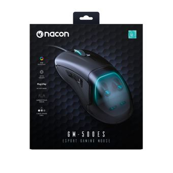 Nacon GM-500ES - Souris - droitiers et gauchers - optique - filaire - USB - noir