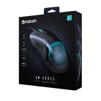 Nacon GM-500ES - Souris - droitiers et gauchers - optique - filaire - USB - noir