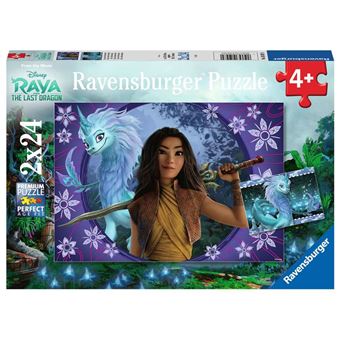 Puzzle 2 x 24 pièces Ravensburger Disney Raya et le dernier dragon